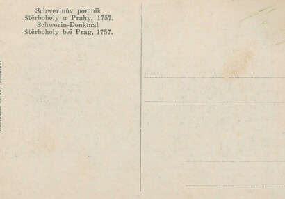 Pohlednice - Štěrboholy u Prahy, zadní strana | © archiv Invalidovny
