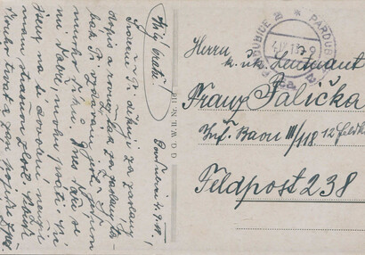 Pohlednice - hrdinové domobrany, zadní strana | © archiv Invalidovny